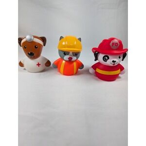 Rashti & Rashti Finger Puppet Lot Of 3 Doctor Fireman Construction Worker